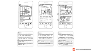 An image of the initial sketches of the Barbecue Central application.